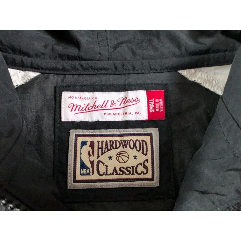 Orlando Magic Mitchell & Ness NBA Half-Zip Anorak Jacket Black/Royal Blue Small